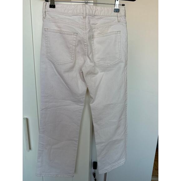 Club Monaco Women's High Rise Straight Leg Off-White Jeans, Size 4, EUC - Picture 2 of 7